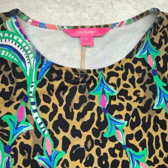Lilly Pulitzer Leopard & Tropical Paisley Shift Dress - Size Small - Picture 2 of 4